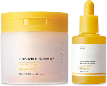 Kojic Glow Duo: Toner Pads + Brightening Serum